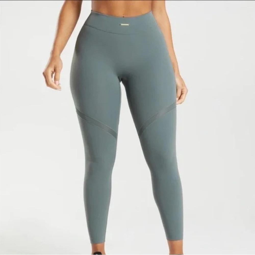 Gymshark x Whitney Simmons Mesh Leggings - Eucalyptus